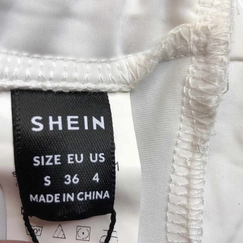 NWT - SHEIN - White Strappy Bikini Top - Size Small, US 4